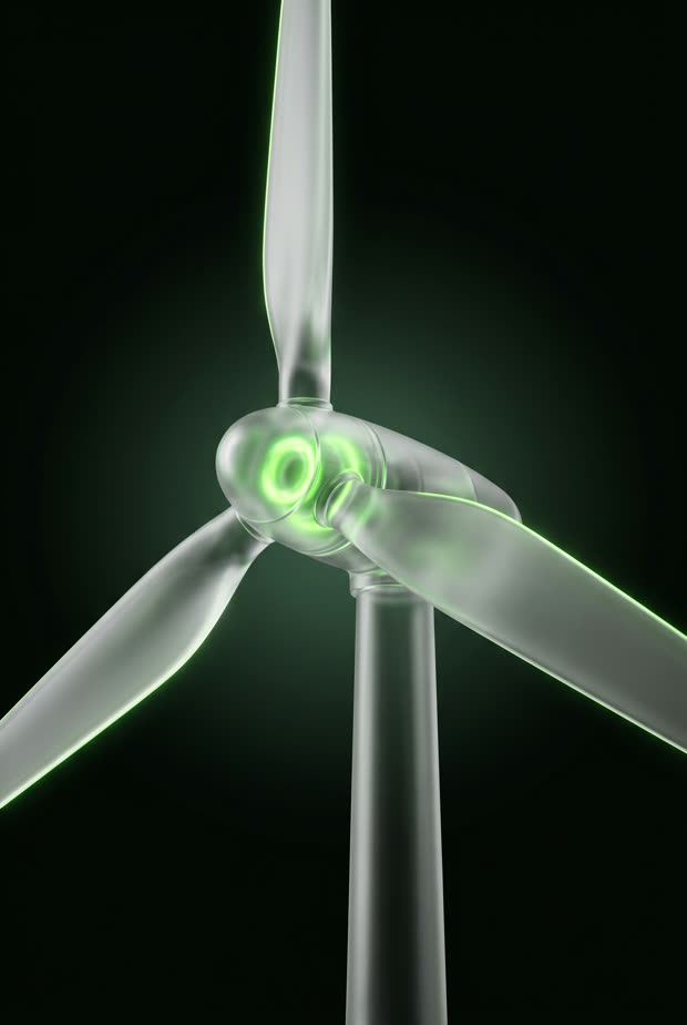 Turbina eólica de energia verde